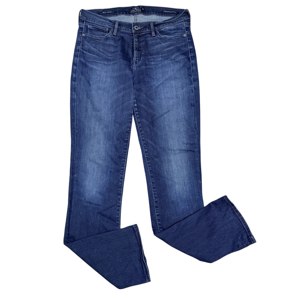 Lucky Brand Brooke Straight Jeans Premium Italian Stretch Blue 12/31‎ R Womens